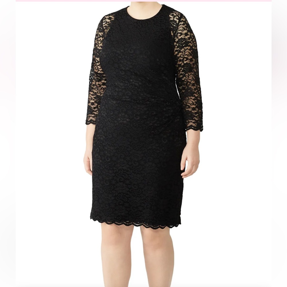 Ralph Lauren Elegant Black Lace Dress EUC